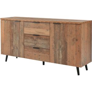 MODERNLUXE Sideboard 140cm 3 Drawers 2 Doors Storage Cupboard Kitchen Buffet tv Cabinet with Adjustable Shelves, Vintage Brown MODERNLUXE Sideboard 140cm 3 Drawers 2 Doors Storage Cupboard Kitchen Buffet tv Cabinet with Adjustable Shelves, Vintage Brown