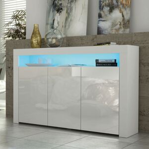 Olivia Furniture - Aether Sideboard 155cm - White with Gloss Doors & led Olivia Furniture - Aether Sideboard 155cm - White with Gloss Doors & led