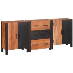 Sideboard 3 pcs Brown 55 x 30 x 75 cm Solid Acacia wood vidaXL Sideboard 3 pcs Brown 55 x 30 x 75 cm Solid Acacia wood vidaXL