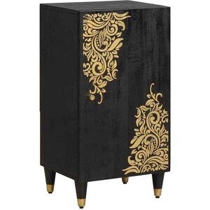 Sideboard with Shelf Black 40 x 33 x 75 cm Solid Mango Wood vidaXL Sideboard with Shelf Black 40 x 33 x 75 cm Solid Mango Wood vidaXL