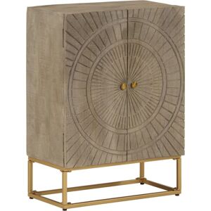 Sideboard 55x30x76 cm Solid Wood Mango and Iron vidaXL Sideboard 55x30x76 cm Solid Wood Mango and Iron vidaXL