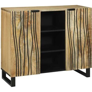Sideboard Brown 90 x 33 x 75 cm Solid mango wood vidaXL Sideboard Brown 90 x 33 x 75 cm Solid mango wood vidaXL