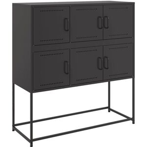 Sideboard Black 100.5x39x107 cm Steel Vidaxl Sideboard Black 100.5x39x107 cm Steel Vidaxl