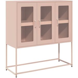 Sideboard Pink 100.5x39x107 cm Cold-rolled Steel Vidaxl Sideboard Pink 100.5x39x107 cm Cold-rolled Steel Vidaxl