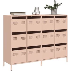 Sideboard Pink 135x39x103.5 cm Cold-rolled Steel vidaXL Sideboard Pink 135x39x103.5 cm Cold-rolled Steel vidaXL