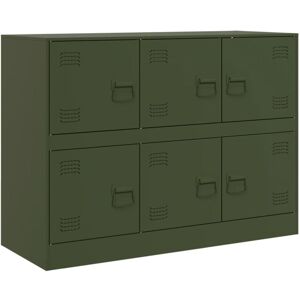 Sideboard Olive Green 99x39x73 cm Steel Vidaxl Sideboard Olive Green 99x39x73 cm Steel Vidaxl