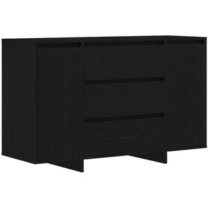 Sideboard Black oak 120 x 41 x 75 cm Engineered wood Vidaxl Sideboard Black oak 120 x 41 x 75 cm Engineered wood Vidaxl