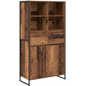 Sideboard 2 pcs Old Wood 81 x 36 x 150.5 cm Engineered Wood vidaXL Sideboard 2 pcs Old Wood 81 x 36 x 150.5 cm Engineered Wood vidaXL