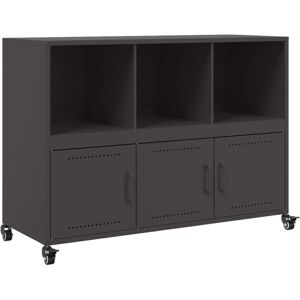 Sideboard Black 100.5x39x72 cm Steel Vidaxl Sideboard Black 100.5x39x72 cm Steel Vidaxl