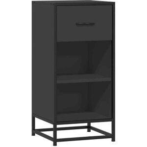 Sideboard Black 35.5x35x76 cm Engineered Wood and Metal vidaXL Sideboard Black 35.5x35x76 cm Engineered Wood and Metal vidaXL