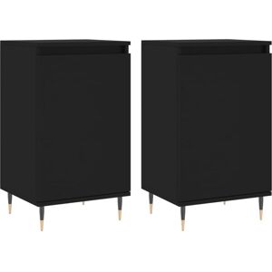 Sideboards 2 pcs Black 40x35x70 cm Engineered Wood Vidaxl Sideboards 2 pcs Black 40x35x70 cm Engineered Wood Vidaxl