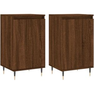 Sideboards 2 pcs Brown Oak 40x35x70 cm Engineered Wood vidaXL Sideboards 2 pcs Brown Oak 40x35x70 cm Engineered Wood vidaXL