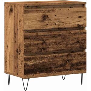 Sideboard with Drawer Old wood 60 x 35 x 70 cm Engineered wood Vidaxl Sideboard with Drawer Old wood 60 x 35 x 70 cm Engineered wood Vidaxl