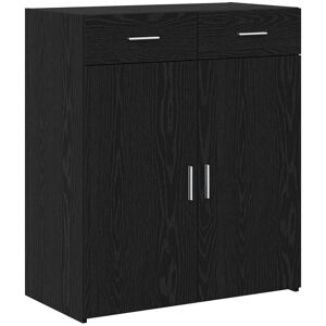 Storage Cabinet Black oak 80 x 42.5 x 93.5 cm Engineered wood Vidaxl Storage Cabinet Black oak 80 x 42.5 x 93.5 cm Engineered wood Vidaxl
