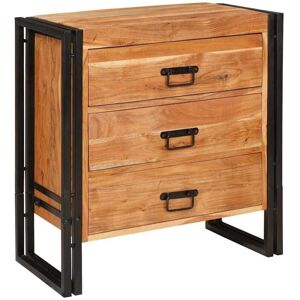 Sideboard with Drawer Brown 66 x 33 x 70 cm Solid acacia wood vidaXL Sideboard with Drawer Brown 66 x 33 x 70 cm Solid acacia wood vidaXL