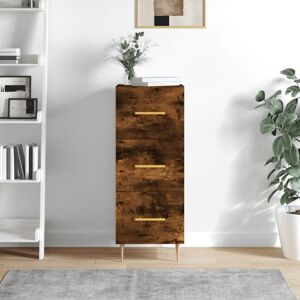 Sideboard Smoked Oak 34.5x34x90 cm Engineered Wood Vidaxl Sideboard Smoked Oak 34.5x34x90 cm Engineered Wood Vidaxl