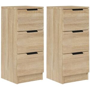 Sideboards 2 pcs Sonoma Oak 30x30x70 cm Engineered Wood Vidaxl Sideboards 2 pcs Sonoma Oak 30x30x70 cm Engineered Wood Vidaxl
