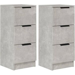 Sideboards 2 pcs Concrete Grey 30x30x70 cm Engineered Wood Vidaxl Sideboards 2 pcs Concrete Grey 30x30x70 cm Engineered Wood Vidaxl