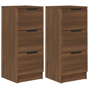 Sideboards 2 pcs Brown Oak 30x30x70 cm Engineered Wood Vidaxl Sideboards 2 pcs Brown Oak 30x30x70 cm Engineered Wood Vidaxl