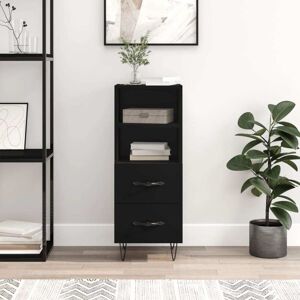 Sideboard Black 34.5x34x90 cm Engineered Wood Vidaxl Sideboard Black 34.5x34x90 cm Engineered Wood Vidaxl