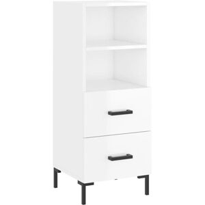 Vidaxl - Sideboard High Gloss White 34.5x34x90 cm Engineered Wood Vidaxl - Sideboard High Gloss White 34.5x34x90 cm Engineered Wood