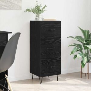 Sideboard Black oak 34 x 34.5 x 90 cm Engineered wood vidaXL Sideboard Black oak 34 x 34.5 x 90 cm Engineered wood vidaXL