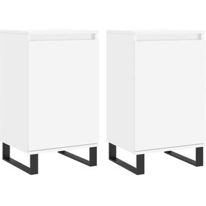 Sideboards 2 pcs White 40x35x70 cm Engineered Wood Vidaxl Sideboards 2 pcs White 40x35x70 cm Engineered Wood Vidaxl