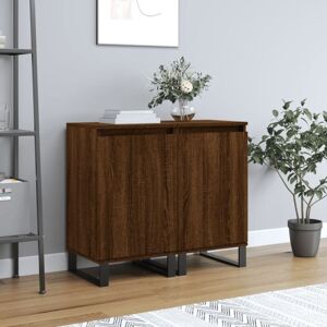 Sideboards 2 pcs Brown Oak 40x35x70 cm Engineered Wood Vidaxl Sideboards 2 pcs Brown Oak 40x35x70 cm Engineered Wood Vidaxl