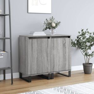 Sideboards 2 pcs Grey Sonoma 40x35x70 cm Engineered Wood Vidaxl Sideboards 2 pcs Grey Sonoma 40x35x70 cm Engineered Wood Vidaxl