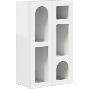 Sideboard High Gloss White 59 x 35 x 100.5 cm Engineered Wood vidaXL Sideboard High Gloss White 59 x 35 x 100.5 cm Engineered Wood vidaXL