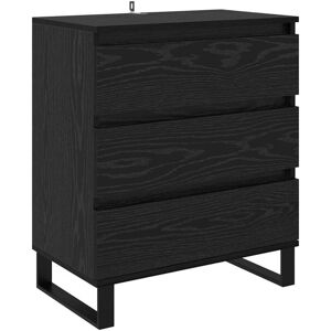Sideboard with Drawer Black Oak 60 x 35 x 70 cm Engineered Wood vidaXL Sideboard with Drawer Black Oak 60 x 35 x 70 cm Engineered Wood vidaXL