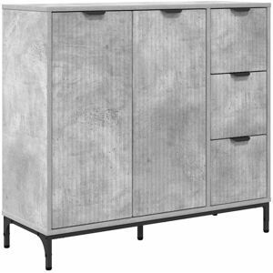 Sideboard Concrete grey 89.5 x 33 x 82 cm Engineered wood vidaXL Sideboard Concrete grey 89.5 x 33 x 82 cm Engineered wood vidaXL