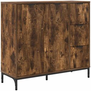 Sideboard Smoked oak 89.5 x 33 x 82 cm Engineered wood vidaXL Sideboard Smoked oak 89.5 x 33 x 82 cm Engineered wood vidaXL