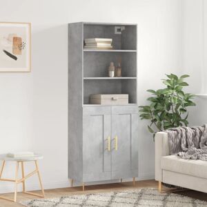 BONNEVIE Sideboard Cupboar,Buffet,Highboard Concrete Grey 69.5x34x180 cm Engineered Wood VSVS63891 BONNEVIE Sideboard Cupboar,Buffet,Highboard Concrete Grey 69.5x34x180 cm Engineered Wood VSVS63891