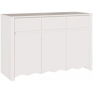 Sideboard White 114 x 43 x 75.5 cm Solid Pine wood Vidaxl Sideboard White 114 x 43 x 75.5 cm Solid Pine wood Vidaxl