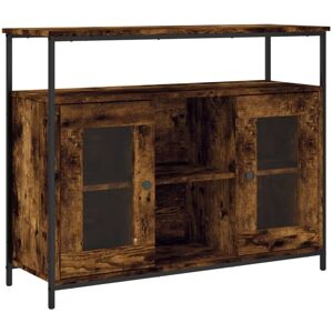 Sideboard Smoked Oak 100x35x80 cm Engineered Wood Vidaxl Sideboard Smoked Oak 100x35x80 cm Engineered Wood Vidaxl