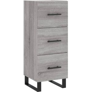 vidaXL Sideboard Grey Sonoma 34.5x34x90 cm Engineered Wood - Sideboard vidaXL Sideboard Grey Sonoma 34.5x34x90 cm Engineered Wood - Sideboard