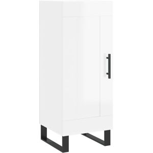 Sideboard High Gloss White 34.5x34x90 cm Engineered Wood Vidaxl Sideboard High Gloss White 34.5x34x90 cm Engineered Wood Vidaxl