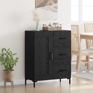 Sideboard Black oak 69.5 x 34 x 90 cm Engineered wood vidaXL Sideboard Black oak 69.5 x 34 x 90 cm Engineered wood vidaXL