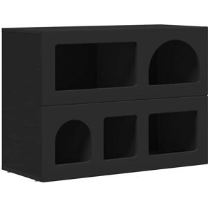 Sideboard Black 80.5 x 35 x 59 cm Engineered Wood vidaXL Sideboard Black 80.5 x 35 x 59 cm Engineered Wood vidaXL