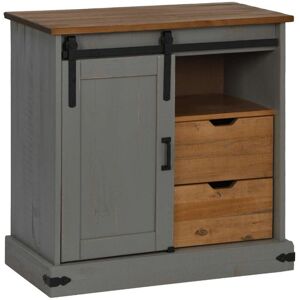Vidaxl - Sideboard halden with Sliding Door Grey 80x40x80 cm Solid Wood Vidaxl - Sideboard halden with Sliding Door Grey 80x40x80 cm Solid Wood