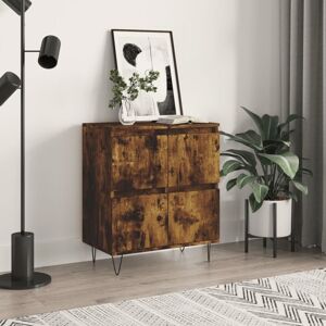 Sideboard Smoked Oak 60x35x70 cm Engineered Wood Vidaxl Sideboard Smoked Oak 60x35x70 cm Engineered Wood Vidaxl