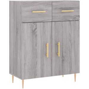 Sideboard Grey Sonoma 69.5x34x90 cm Engineered Wood Vidaxl Sideboard Grey Sonoma 69.5x34x90 cm Engineered Wood Vidaxl