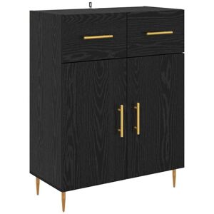 Sideboard Black Oak 69.5 x 34 x 90 cm Engineered Wood vidaXL Sideboard Black Oak 69.5 x 34 x 90 cm Engineered Wood vidaXL