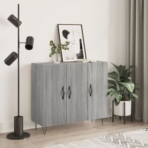 Sideboard Grey Sonoma 90x34x80 cm Engineered Wood Vidaxl Sideboard Grey Sonoma 90x34x80 cm Engineered Wood Vidaxl