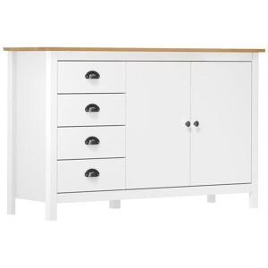 Sideboard Hill White 130x40x80 cm Solid Pine Wood Vidaxl Sideboard Hill White 130x40x80 cm Solid Pine Wood Vidaxl
