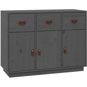 Sideboard Grey 100x40x75 cm Solid Wood Pine Vidaxl Sideboard Grey 100x40x75 cm Solid Wood Pine Vidaxl