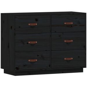 Sideboard Black 100x40x75 cm Solid Wood Pine Vidaxl Sideboard Black 100x40x75 cm Solid Wood Pine Vidaxl