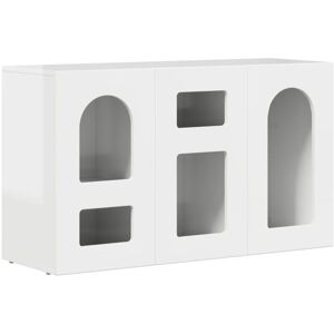 Sideboard High Gloss White 100 x 35 x 59 cm Engineered Wood vidaXL Sideboard High Gloss White 100 x 35 x 59 cm Engineered Wood vidaXL