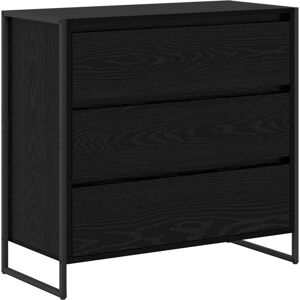 Sideboard Black Oak 79 x 36 x 75.5 cm Engineered Wood vidaXL Sideboard Black Oak 79 x 36 x 75.5 cm Engineered Wood vidaXL